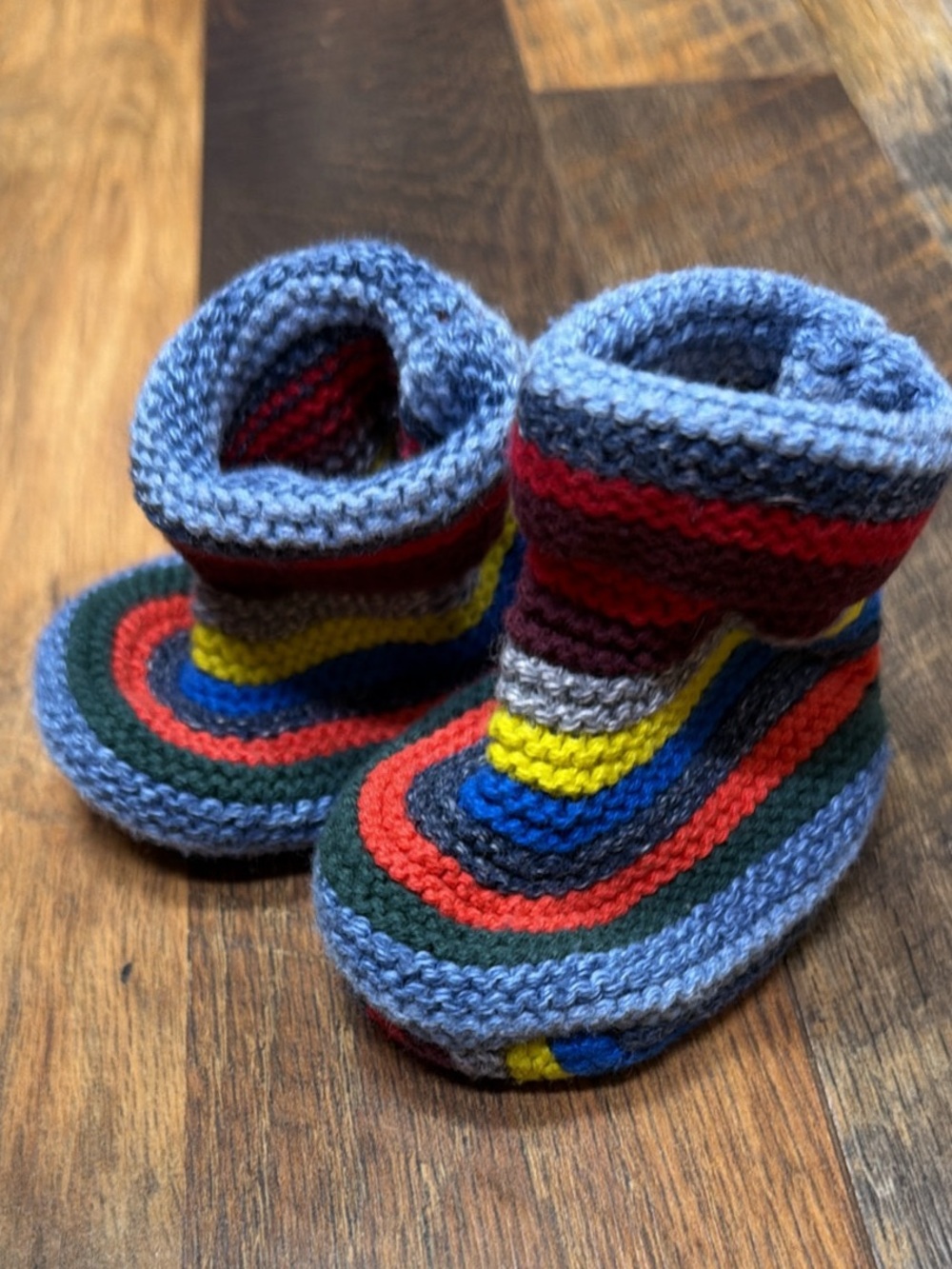 GAP Multicolor Striped Knit Kids Boots